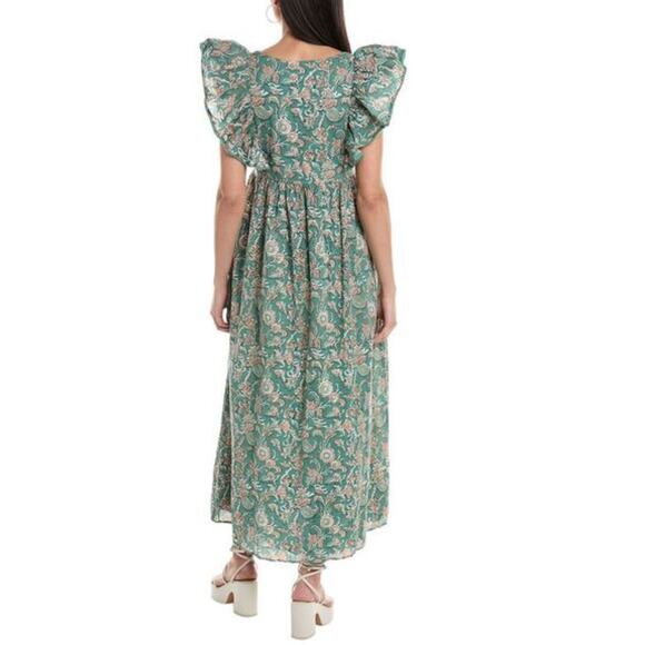 SAYLOR Ruffle Shouler Darya Maxi Dress // S - Picture 2 of 12